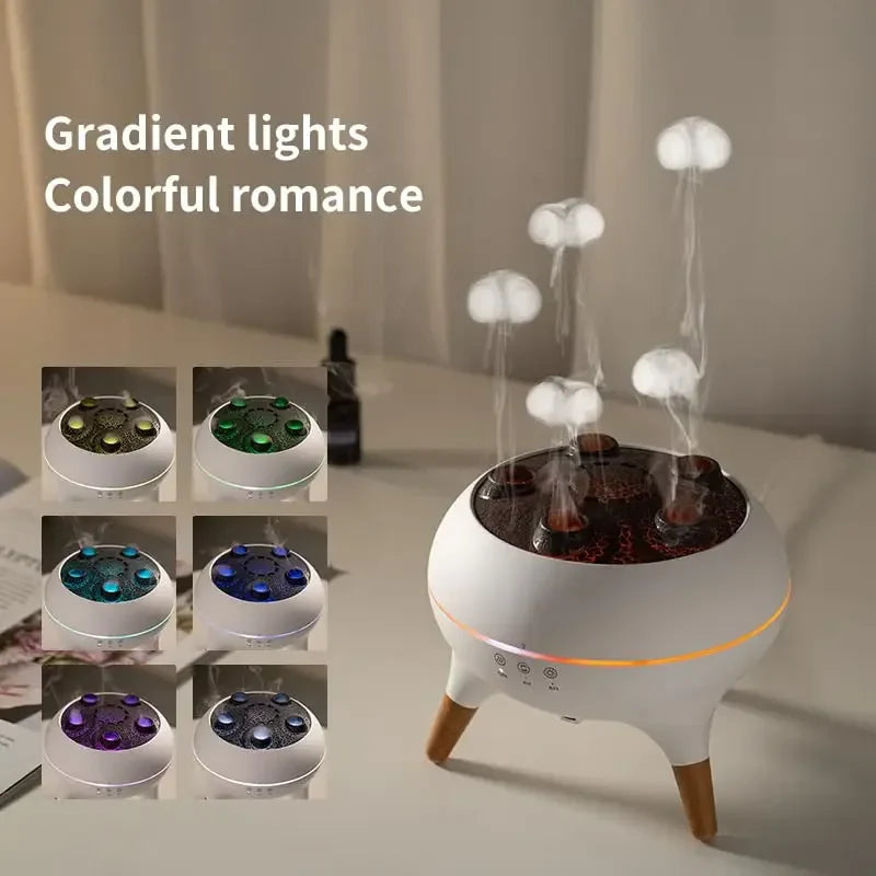 Jellyfish Humidifier Led Night Light Diffuser