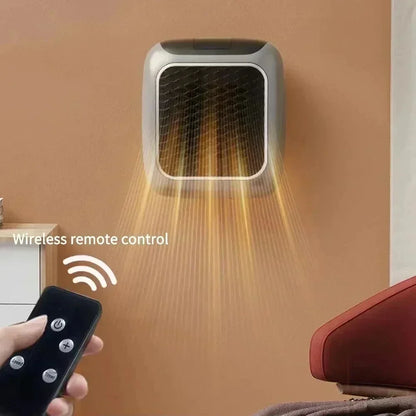 800W Mini Wall-Mounted Ceramic Space Heater With Remote