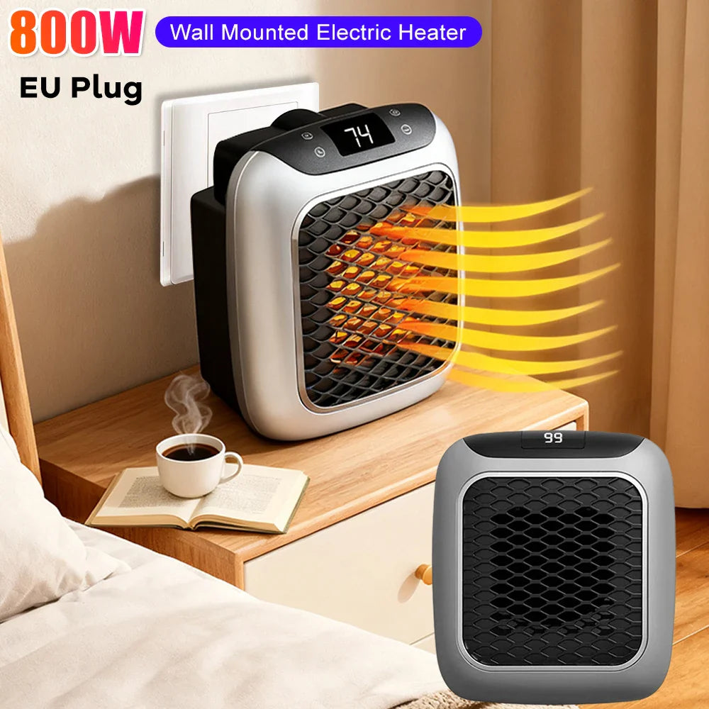 Electric Wall-Mounted Heater With Adjustable Thermostat 800W