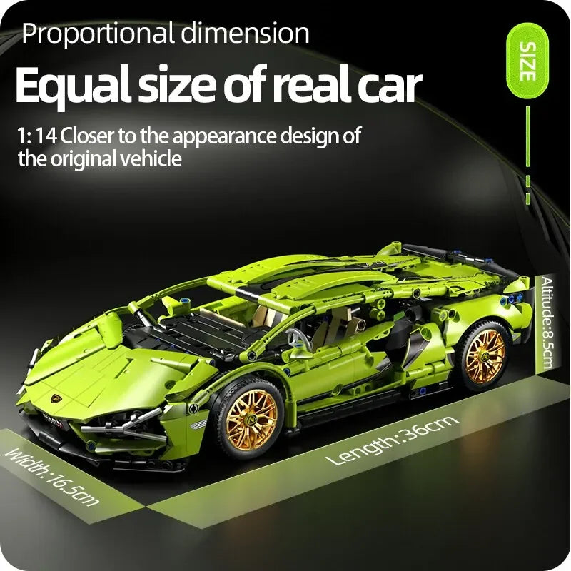 Remote Control Supercar Model Building Blocks