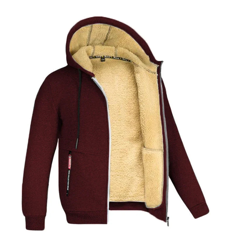 Winter Men'S Camouflage Hooded Fleece Jacket
