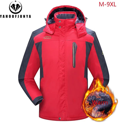 Men'S Winter Waterproof Hooded Fleece Jacket