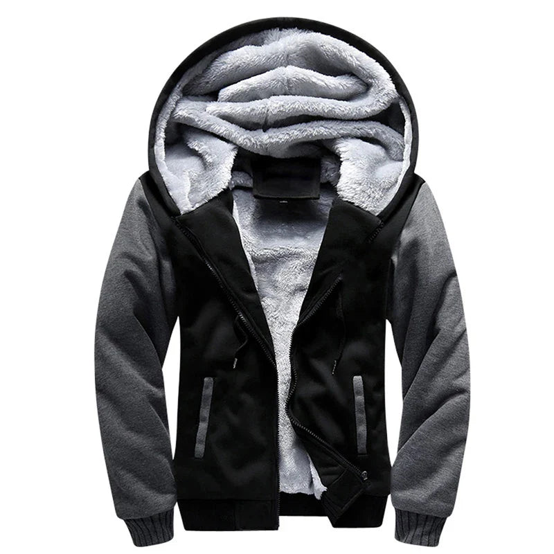 Winter Men'S Camouflage Hooded Fleece Jacket