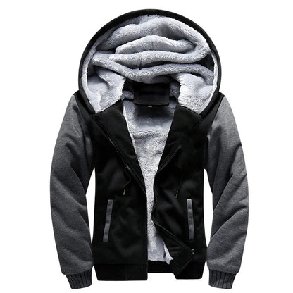 Winter Men'S Camouflage Hooded Fleece Jacket