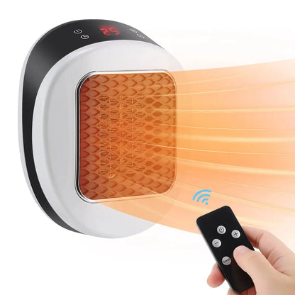 600W Portable Electric Heater With Remote Control
