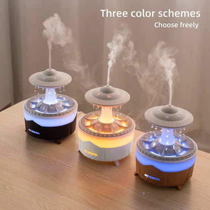 Mini Raindrop Aroma Humidifier Usb Remote Diffuser, 350Ml