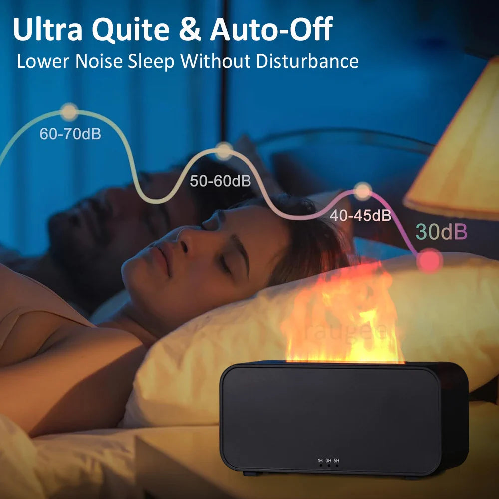 Flame Aroma Diffuser Led Light Timer Auto-