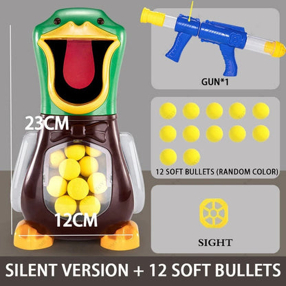 Shooting Duck Toy with Safe EVA Foam Balls, Electronic LCD Scoreboard, Safe for Ages 3+