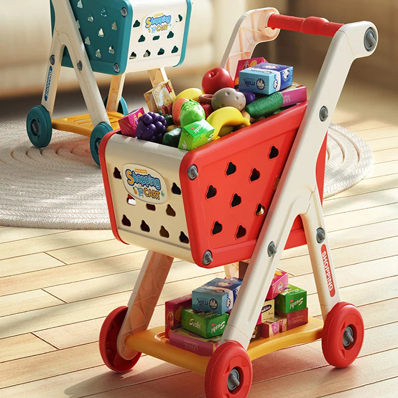 Shopping Cart Toy, Realistic Design, Full Accessories, Fun Role-Play Experience, Safe for Ages 3+