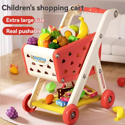Shopping Cart Toy, Realistic Design, Full Accessories, Fun Role-Play Experience, Safe for Ages 3+