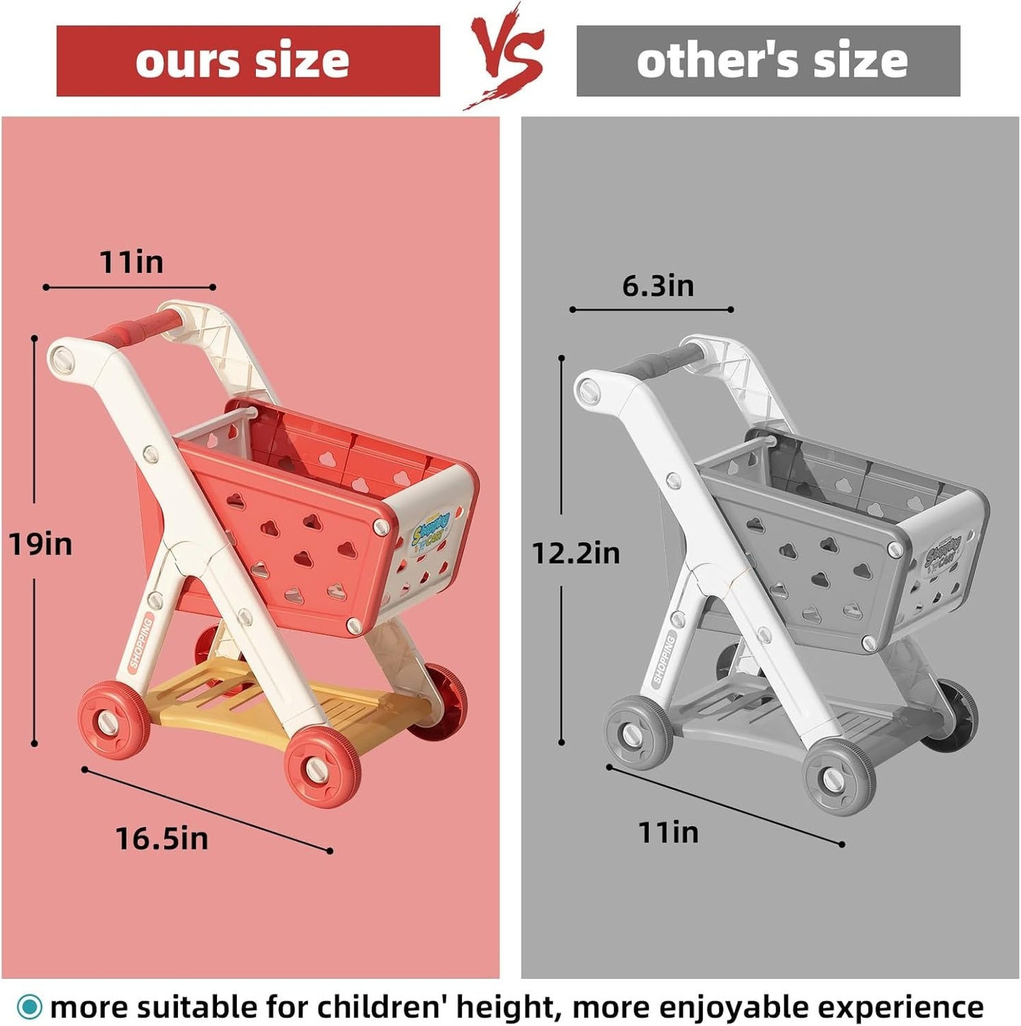 Shopping Cart Toy, Realistic Design, Full Accessories, Fun Role-Play Experience, Safe for Ages 3+