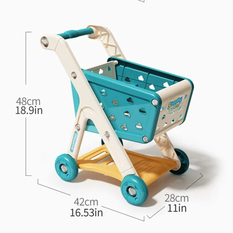 Shopping Cart Toy, Realistic Design, Full Accessories, Fun Role-Play Experience, Safe for Ages 3+