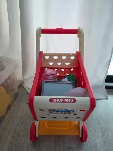 Shopping Cart Toy, Realistic Design, Full Accessories, Fun Role-Play Experience, Safe for Ages 3+