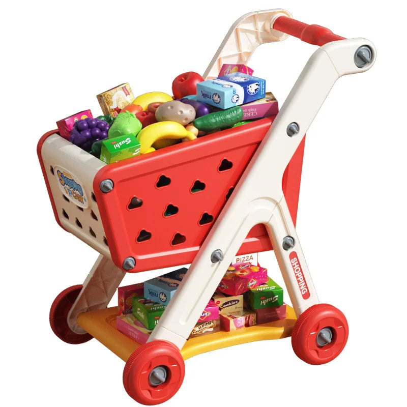 Shopping Cart Toy, Realistic Design, Full Accessories, Fun Role-Play Experience, Safe for Ages 3+