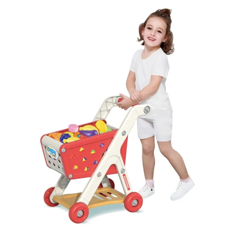 Shopping Cart Toy, Realistic Design, Full Accessories, Fun Role-Play Experience, Safe for Ages 3+