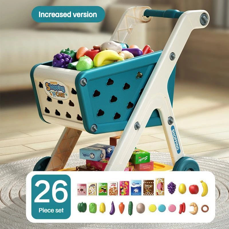 Shopping Cart Toy, Realistic Design, Full Accessories, Fun Role-Play Experience, Safe for Ages 3+