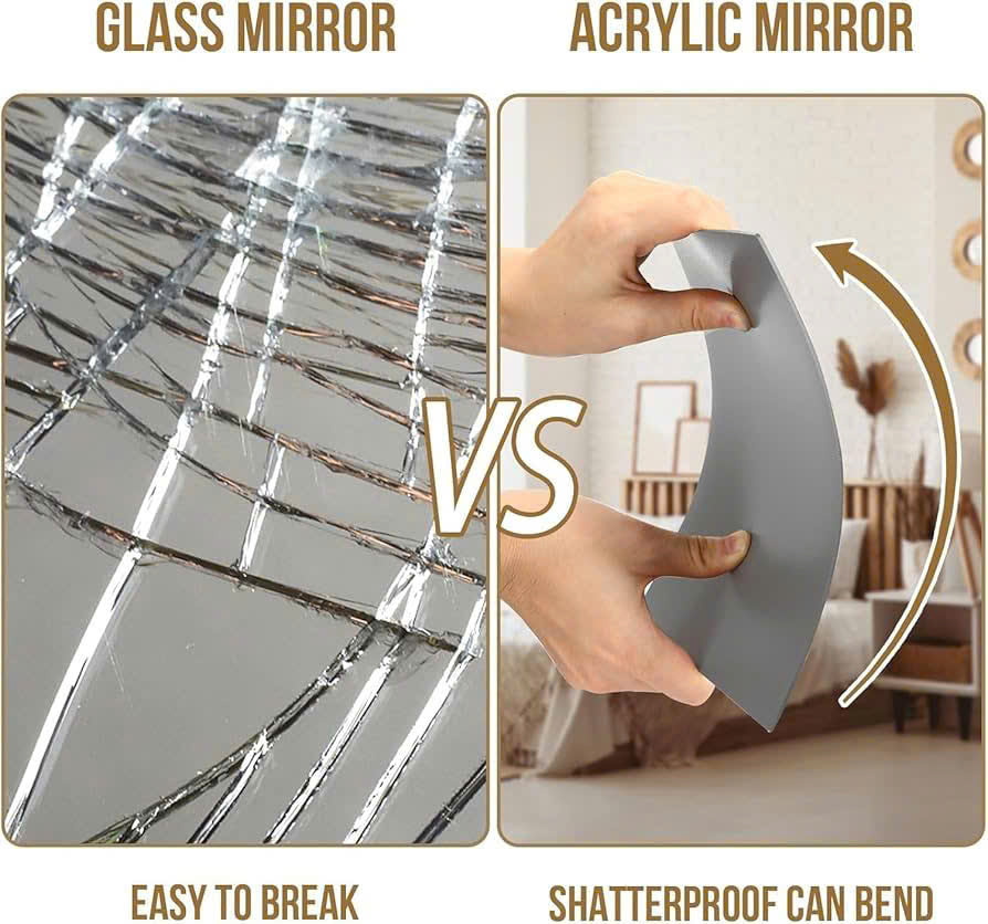 Silver Two-Way Mirror Panel – Double-Sided Acrylic PMMA Infinity Smart Surveillance Glass for Home and Commercial Use