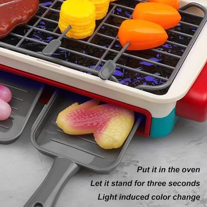Simulated Barbecue Set with Sound, Light, Foldable Design & Easy to Carry, Safe for Ages 3+