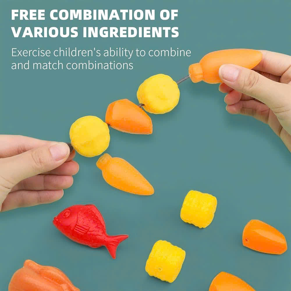 Simulated Barbecue Set with Sound, Light, Foldable Design & Easy to Carry, Safe for Ages 3+