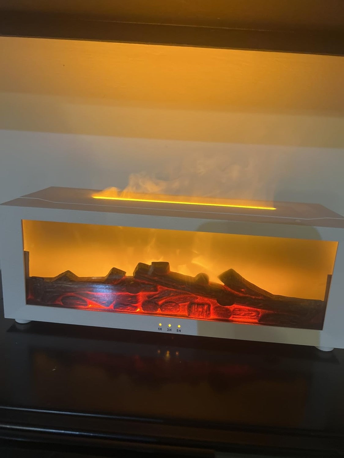 Simulated Flame Aromatherapy Diffuser and Air Humidifier with Timer, Essential oil diffusion