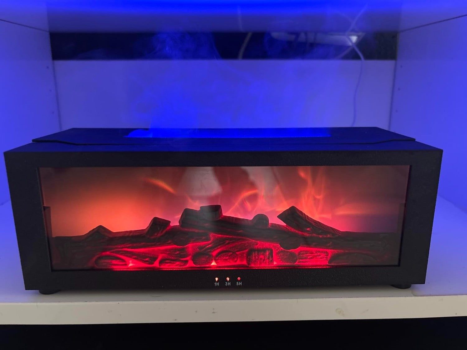 Simulated Flame Aromatherapy Diffuser and Air Humidifier with Timer, Essential oil diffusion