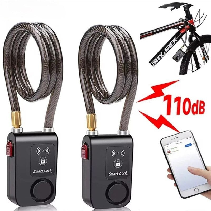 Smart Bluetooth Bike Lock with 110dB Alarm and App Control