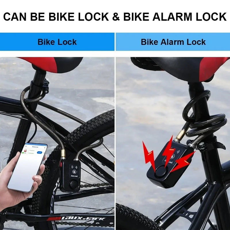 Smart Bluetooth Bike Lock with 110dB Alarm and App Control