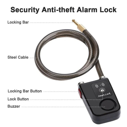 Smart Bluetooth Bike Lock with 110dB Alarm and App Control