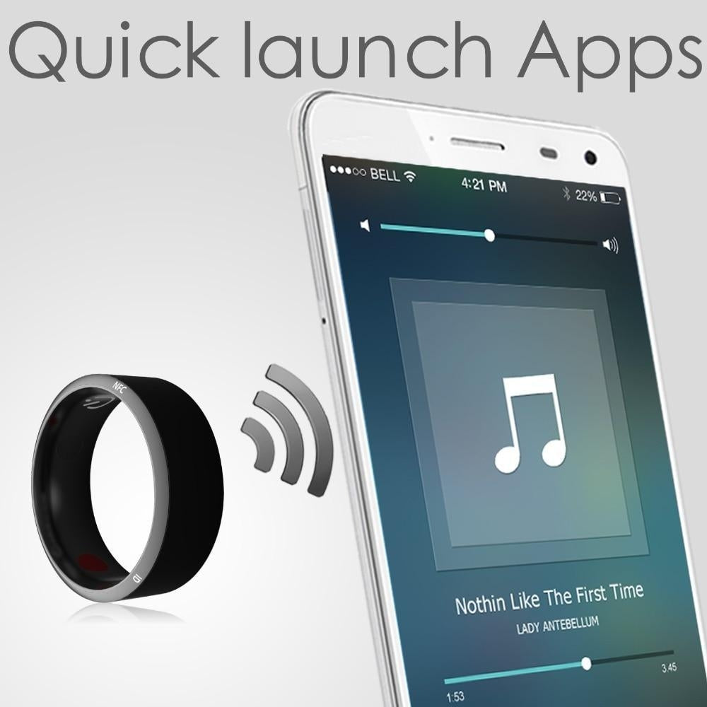 Smart Ring Bluetooth Wearable Device Multifunctional Black High-tech