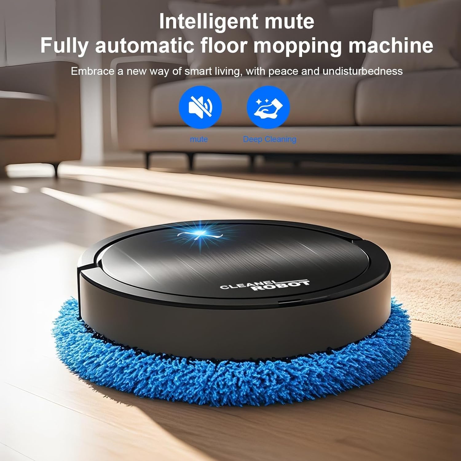 Smart Dual-Mode Floor Cleaning Robot – Wet & Dry Auto Mop with Long Battery Life and Low-Noise Operation