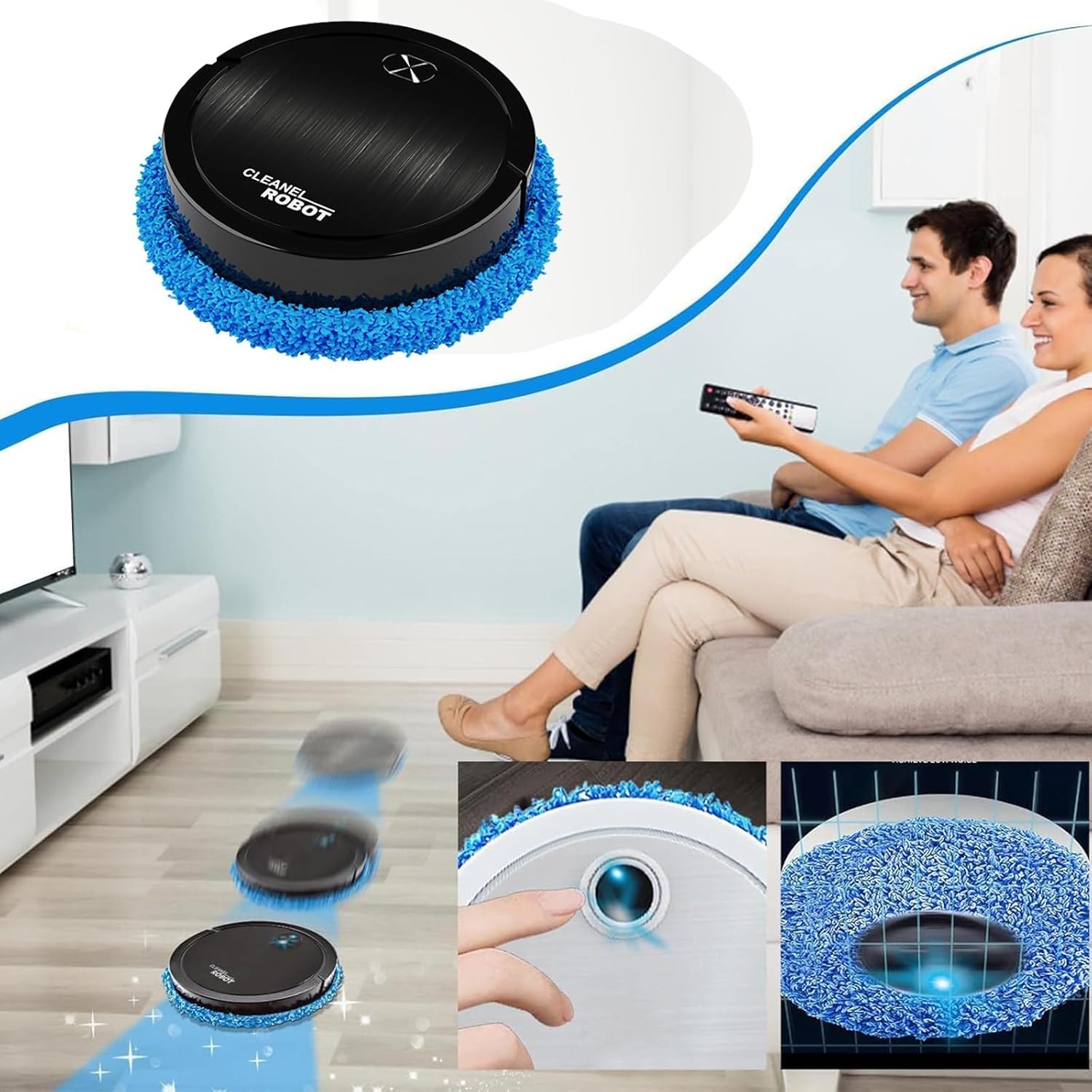 Smart Dual-Mode Floor Cleaning Robot – Wet & Dry Auto Mop with Long Battery Life and Low-Noise Operation