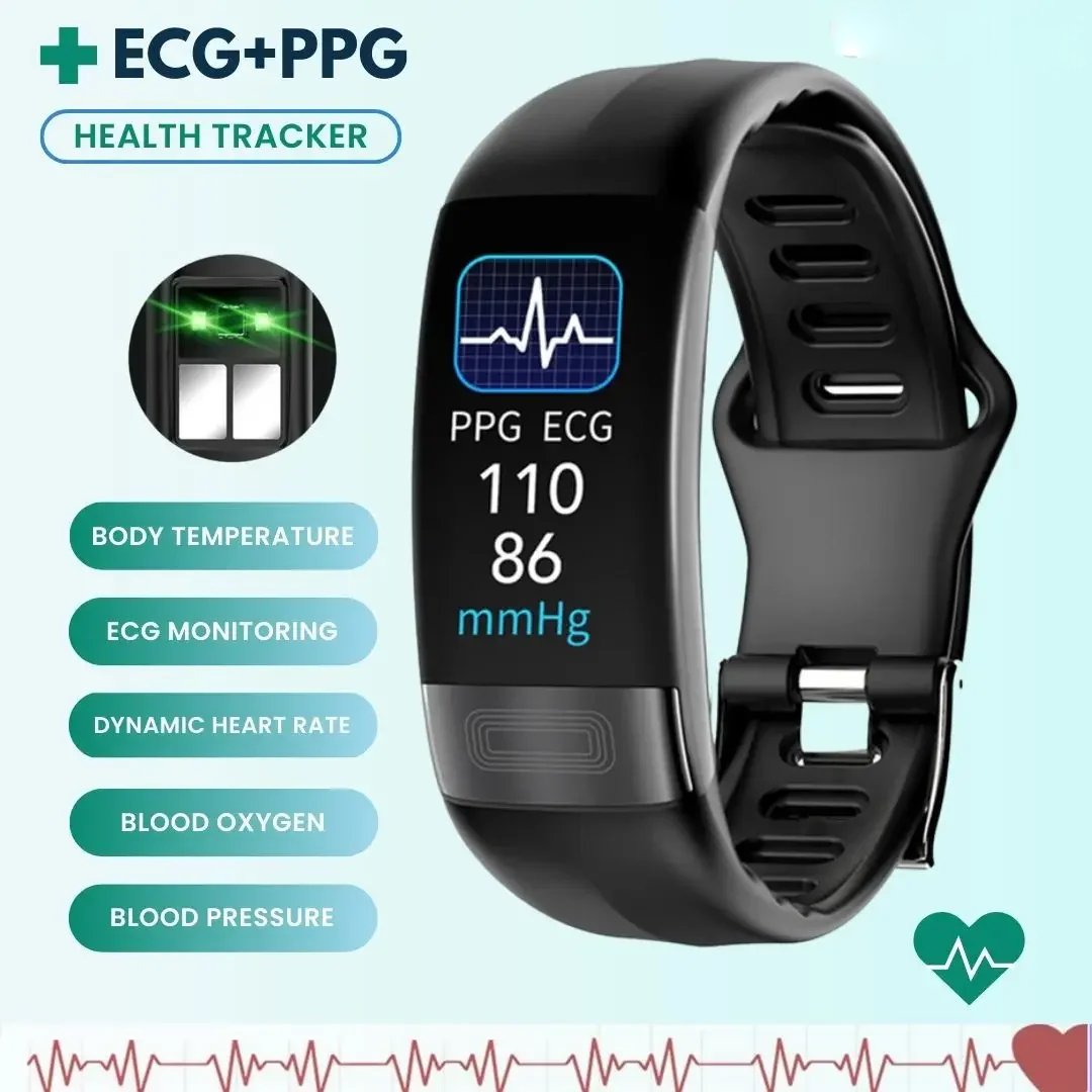 Smart Health Monitoring Bracelet with Multiple Sensors – Sleep Tracking, Activity Metrics, Notifications, Alarms & Reminders