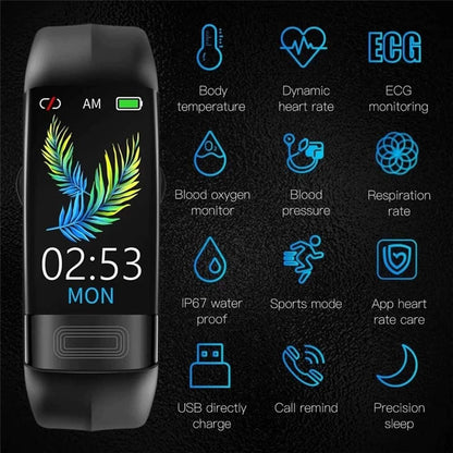 Smart Health Monitoring Bracelet with Multiple Sensors – Sleep Tracking, Activity Metrics, Notifications, Alarms & Reminders