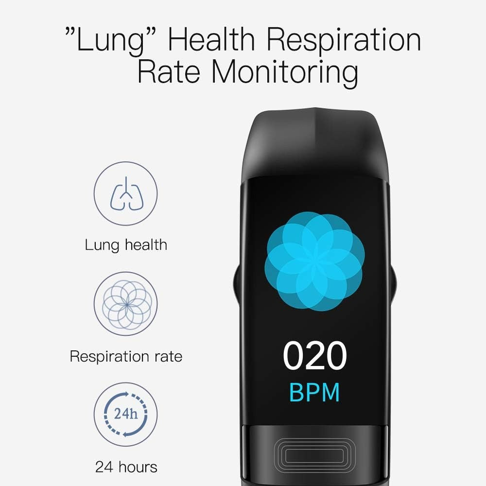 Smart Health Monitoring Bracelet with Multiple Sensors – Sleep Tracking, Activity Metrics, Notifications, Alarms & Reminders