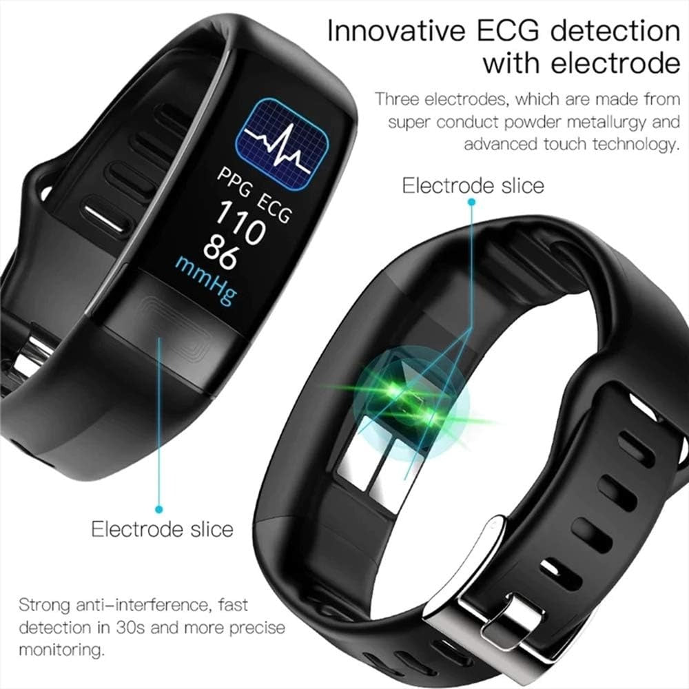 Smart Health Monitoring Bracelet with Multiple Sensors – Sleep Tracking, Activity Metrics, Notifications, Alarms & Reminders