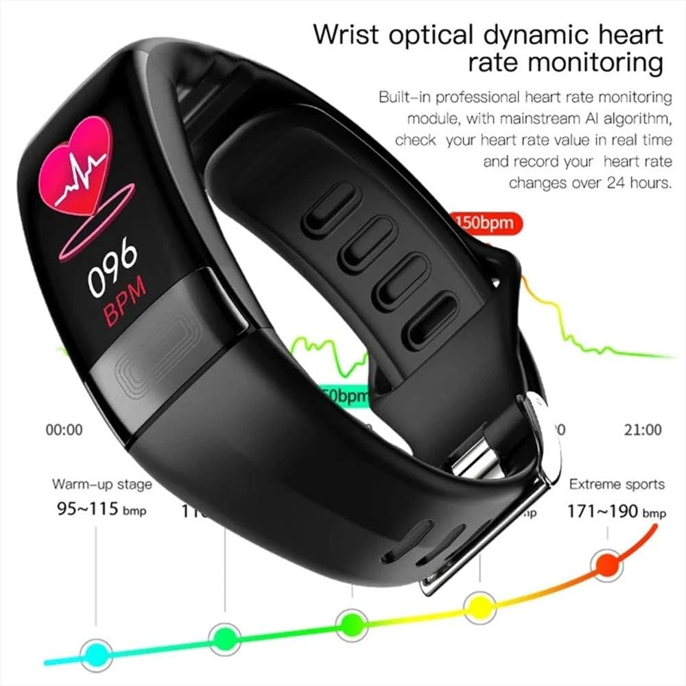 Smart Health Monitoring Bracelet with Multiple Sensors – Sleep Tracking, Activity Metrics, Notifications, Alarms & Reminders