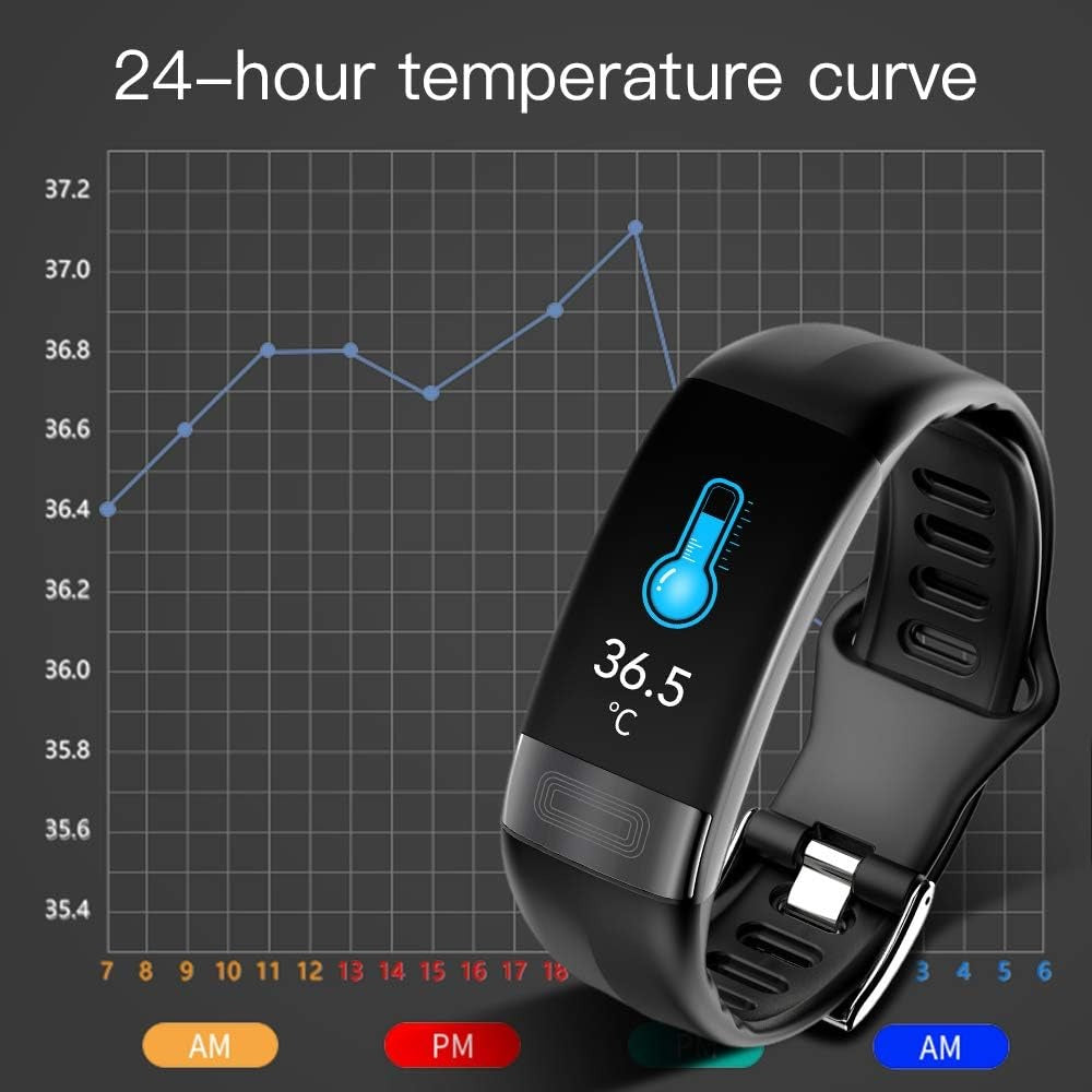 Smart Health Monitoring Bracelet with Multiple Sensors – Sleep Tracking, Activity Metrics, Notifications, Alarms & Reminders