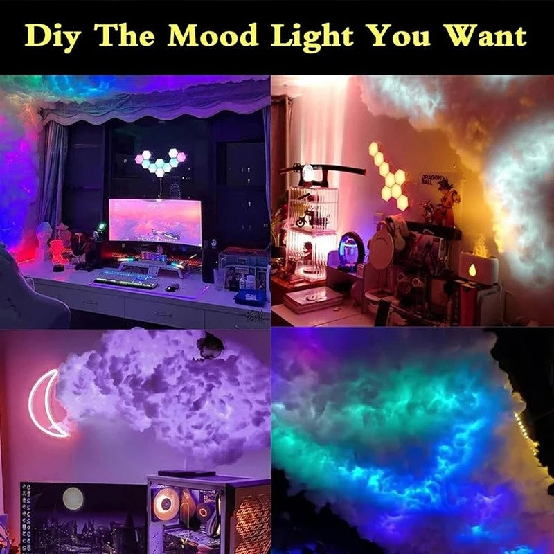 Smart RGB Music Rhythm Cloud Light – Lamp with App Control, Voice Sync and Dreamy Ambience for Bedrooms, Parties or Gaming Rooms
