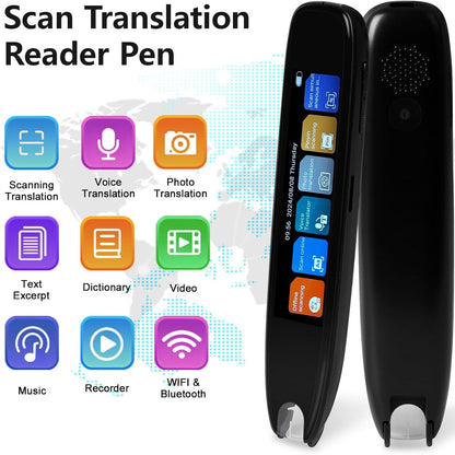 Smart Translation Pen – 142 Languages Real-Time Text Scanner & Voice Translator with Recording