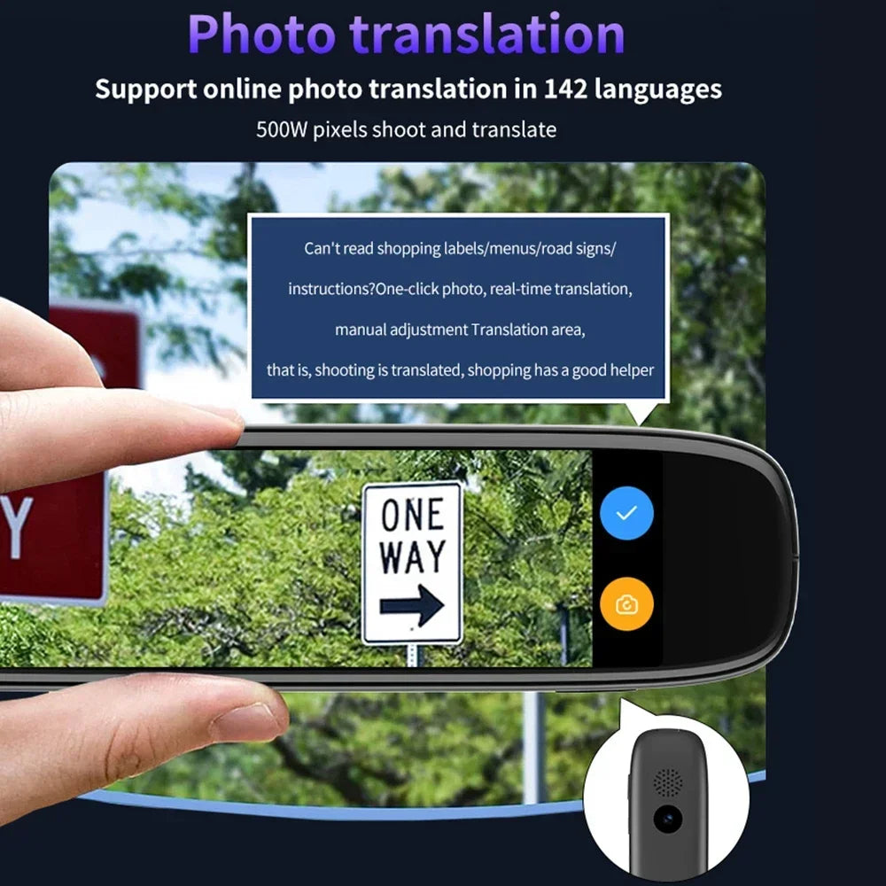 Smart Translation Pen – 142 Languages Real-Time Text Scanner & Voice Translator with Recording
