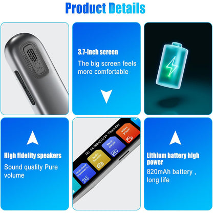 Smart Translation Pen – 142 Languages Real-Time Text Scanner & Voice Translator with Recording