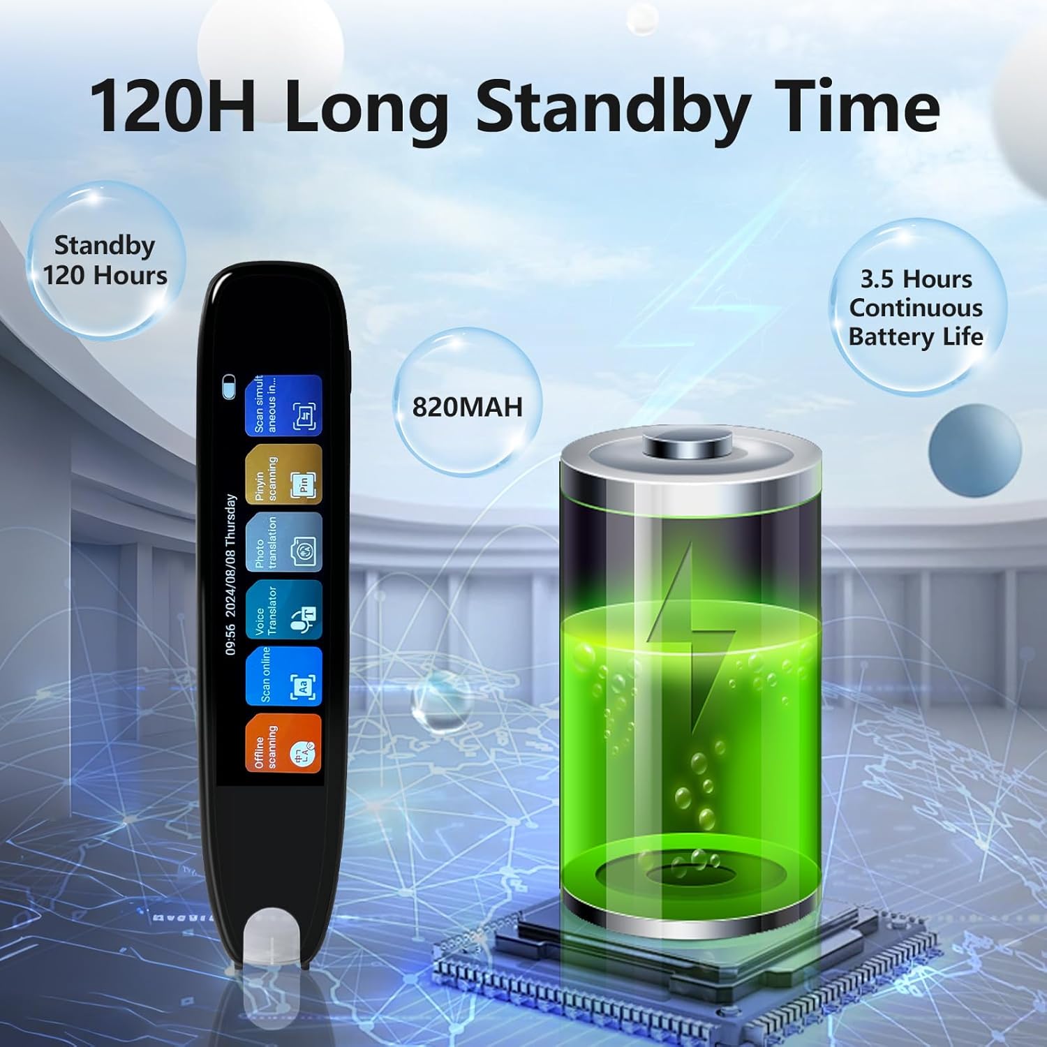 Smart Translation Pen – 142 Languages Real-Time Text Scanner & Voice Translator with Recording