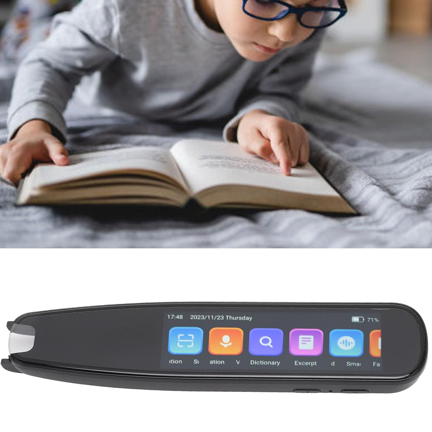Smart Translation Pen – 142 Languages Real-Time Text Scanner & Voice Translator with Recording