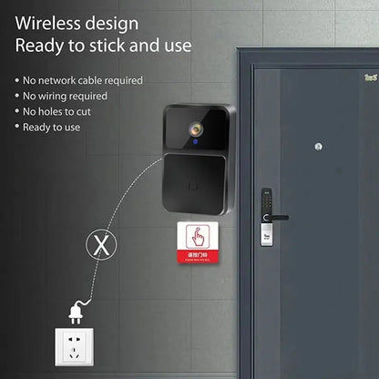 Smart Wireless WiFi Video Doorbell Camera with Two-Way Audio  – HD Night Vision, Two-Way Intercom & Voice Changer