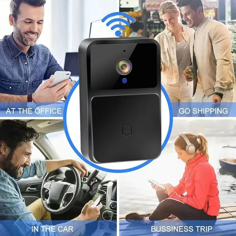 Smart Wireless WiFi Video Doorbell Camera with Two-Way Audio  – HD Night Vision, Two-Way Intercom & Voice Changer
