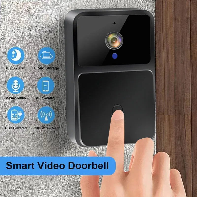 Smart Wireless WiFi Video Doorbell Camera with Two-Way Audio  – HD Night Vision, Two-Way Intercom & Voice Changer