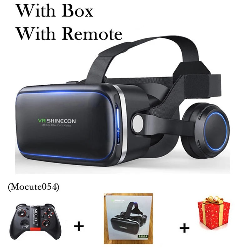 Smartphone VR Virtual Reality Headset with Headphones, Soft Safe Materials, Compact and Portable Design