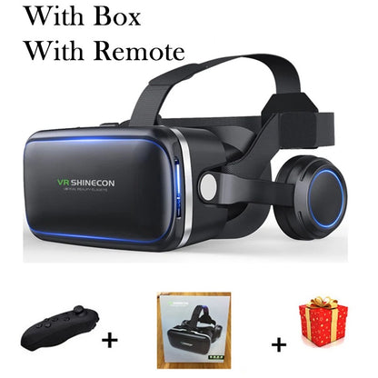 Smartphone VR Virtual Reality Headset with Headphones, Soft Safe Materials, Compact and Portable Design