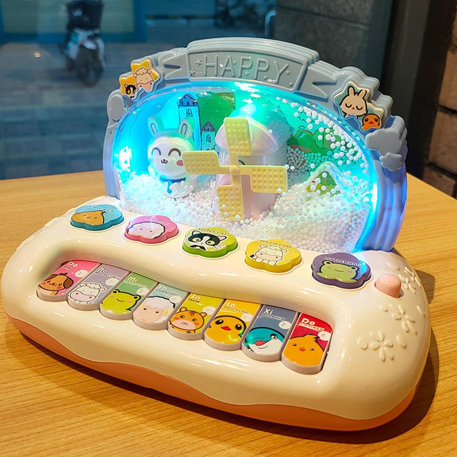 Snowflake Piano Keyboard Toy – Light-Up Musical Instrument for Kids, Safe for Ages 3+