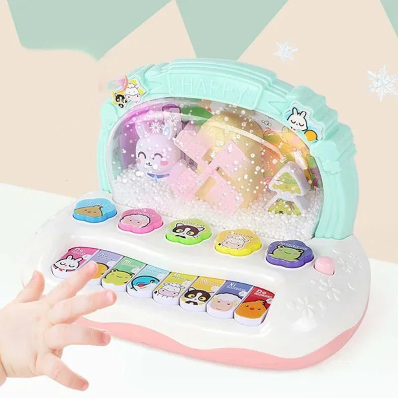Snowflake Piano Keyboard Toy – Light-Up Musical Instrument for Kids, Safe for Ages 3+